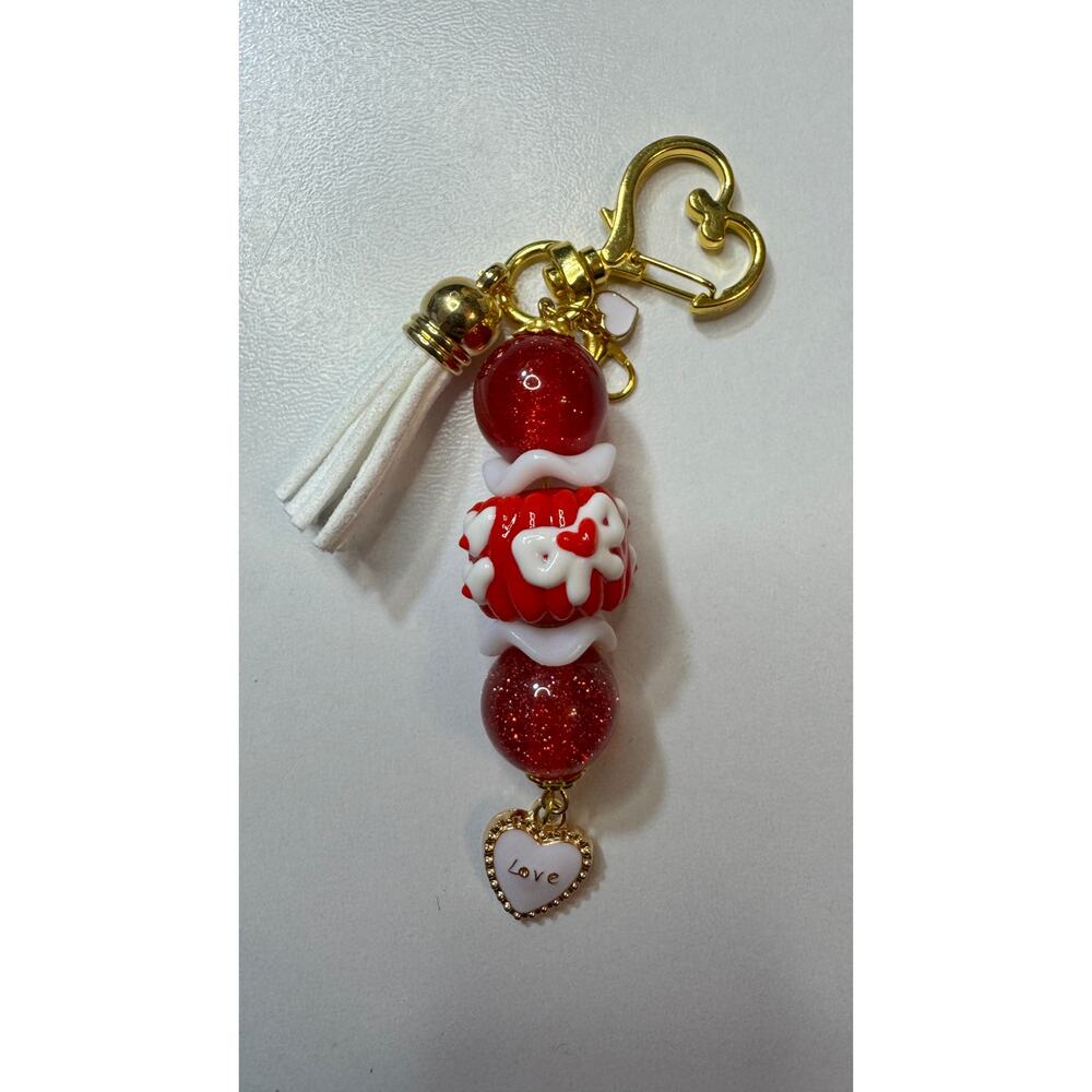 "Sweetheart Drip" Charm Handmade - purse bag keychain Sweetheart Love Heart